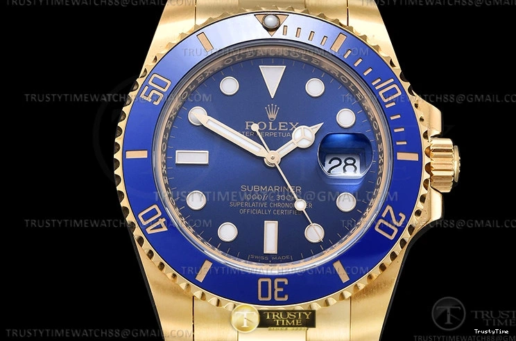 0918 TravelReady Submariner 116618LB Wrp 904 YG YG Blue KF VR 1091